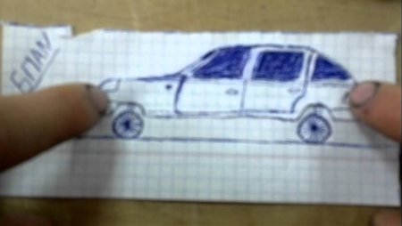 Приора по клеточкам в тетради