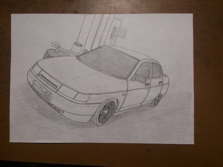 ВАЗ 2110 карандашом сзади
