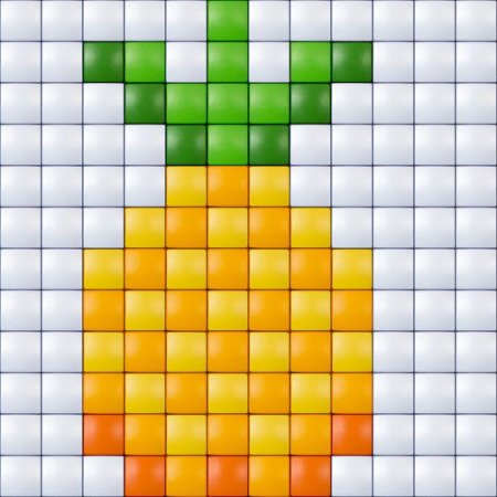 Фрукты по клеточкам маленькие