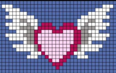 Рисунки по клеткам любовные