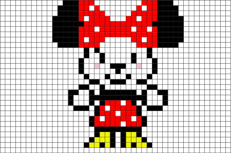 Микимаус по клеточкам