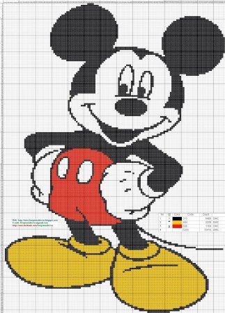 Схема пледа с2с Микки Маус