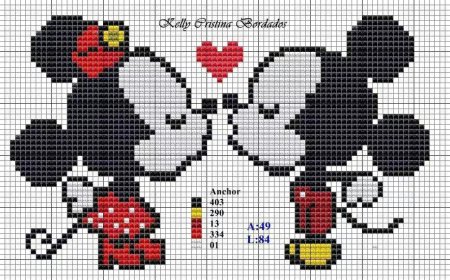 Минни Маус из бисера схема