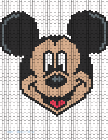 Микки Маус по клеточкам