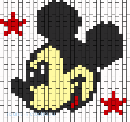 Микки Маус по клеточкам