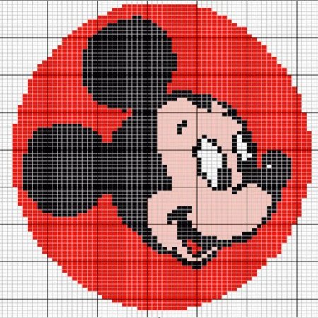 Ковровая вышивка Микки Маус