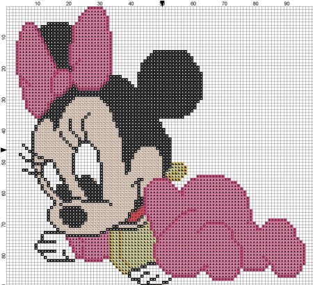 Схемы вышивки крестом Микки Маус