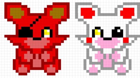 Рисунки по клеточкам ФНАФ