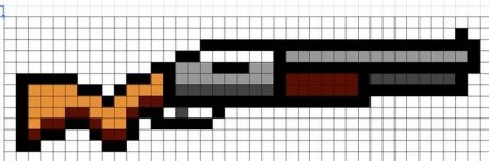 Пистолет из клеточек