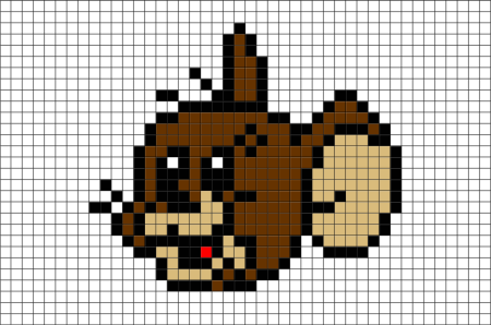 Рисунок по клеткам мышка