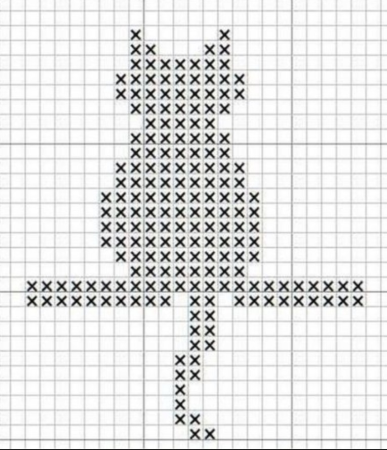 Схема фенечки кот Саймон