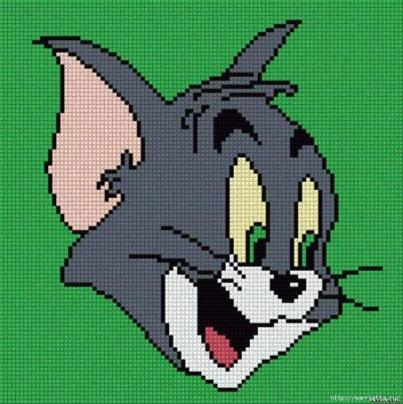 Рисунки по клеточкам том и Джерри