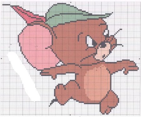 Том и Джерри вышивка крестом