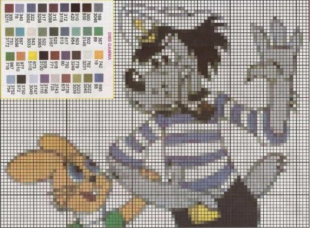 Схемы вышивки из мультиков