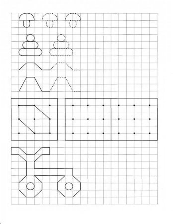 Зеркальный графический диктант для дошкольников