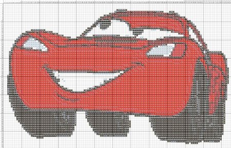 Молния Маккуин вышивка крестом