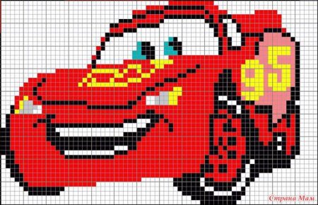 Молния Маквин вышивка