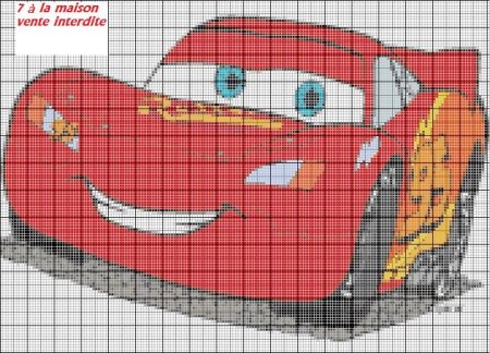 Молния Маквин вышивка