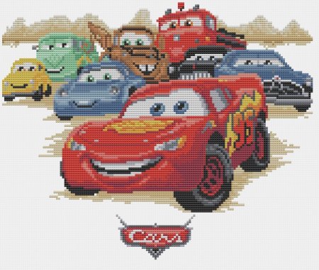 Молния Маккуин вышивка крестом