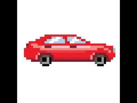 Красная пиксельная машина