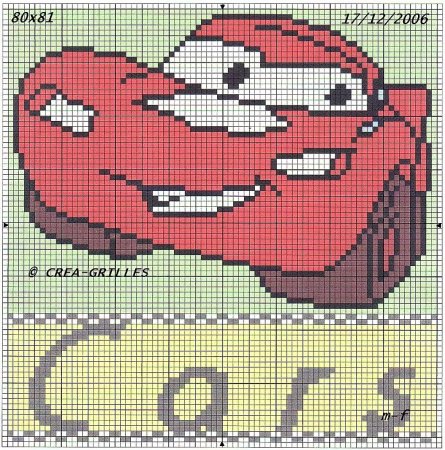 Молния Маквин вышивка