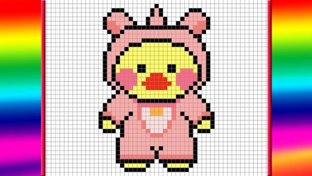 Рисунки по клеточкам лёгкие для девочек