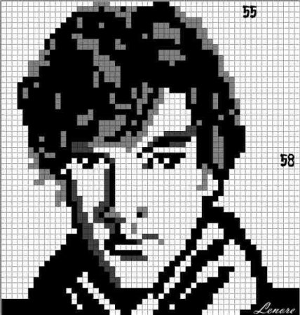 Схема вышивки крестом Шерлок Холмс