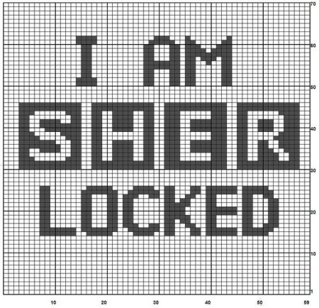 Вышивка крестиком Шерлок