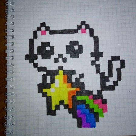 Рисование по клеткам пикселька