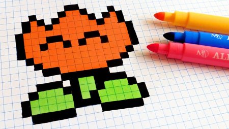 Рисунки по клеточкам лёгкие