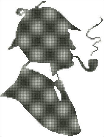 Схема вышивки крестом Шерлок Холмс