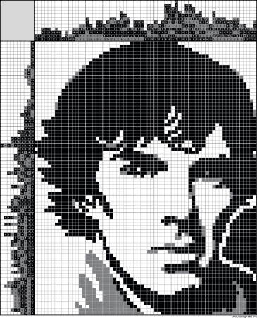 Йен Сомерхолдер вышивка крестом