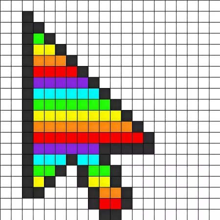 Рисунки по клеточкам маленькие радужные