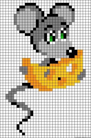 Рисунки по клеточкам животные