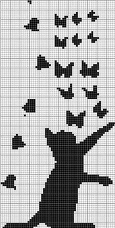 Узор кошка спицами