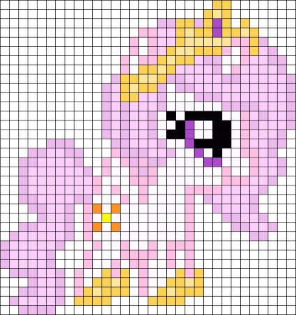 Рисование по клеткам пони