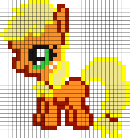 Рисование по клеточкам в тетради пони