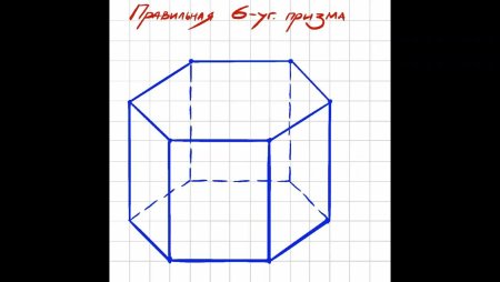 Правильная шестиугольная Призма по клеточкам
