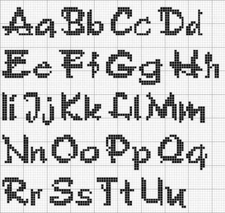 Английские буквы для фенечек
