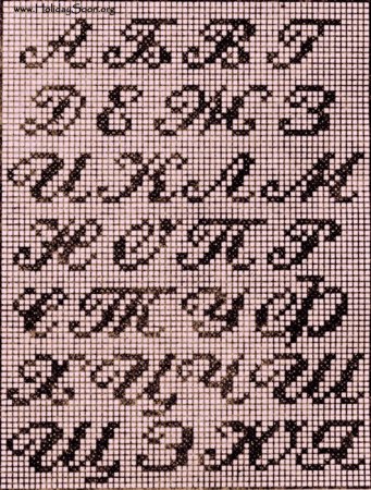 Вышивка крестиком буквы