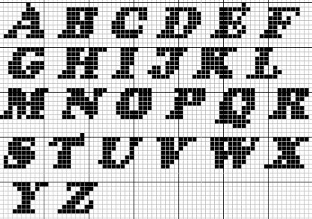 Схемы букв для фенечек