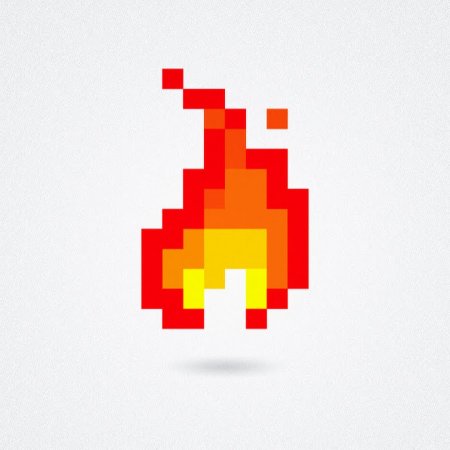 Пиксельный огонь