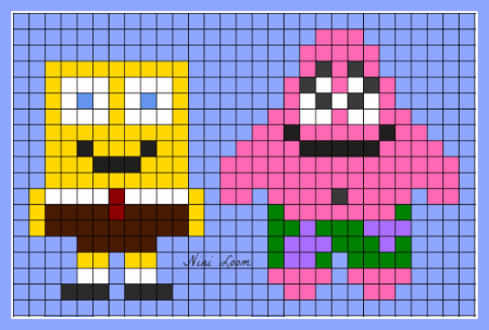 Губка Боб по клеткам