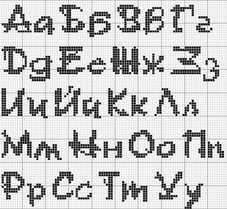 Рисование букв по клеточкам