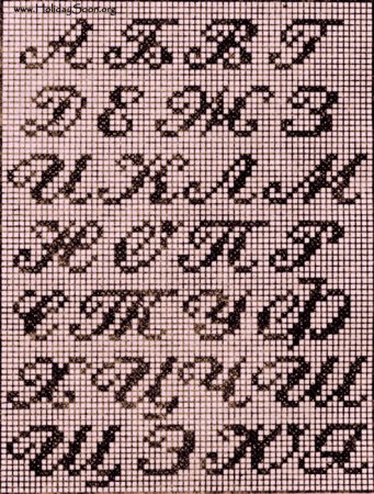 Алфавит для фенечек