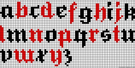 Буквы для фенечек