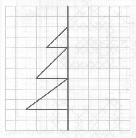 Дорисовывание симметричных фигур