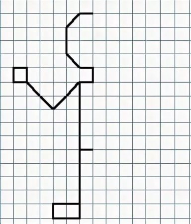 Дорисовать вторую половину рисунка по клеточкам