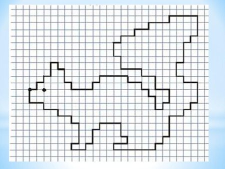 Животное по клеточкам для детей