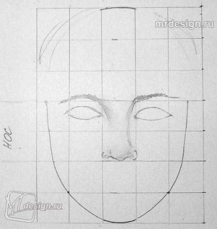 Рисование портрета по клеточкам